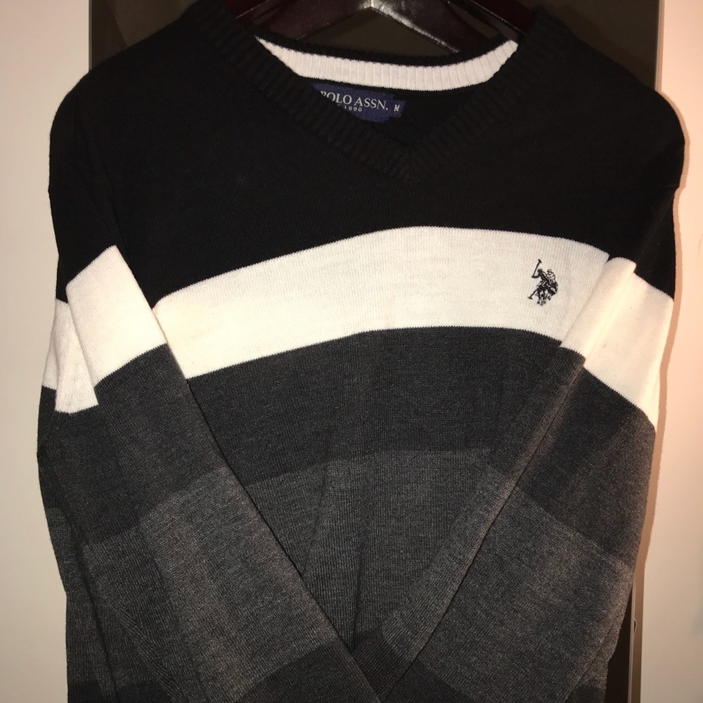 Polo Assn. Black and White Sweater